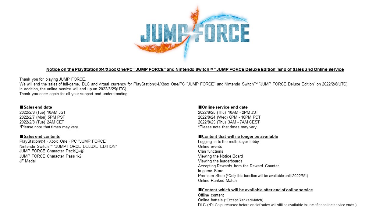 Acheter Jump Force Deluxe Edition Switch Nintendo Eshop