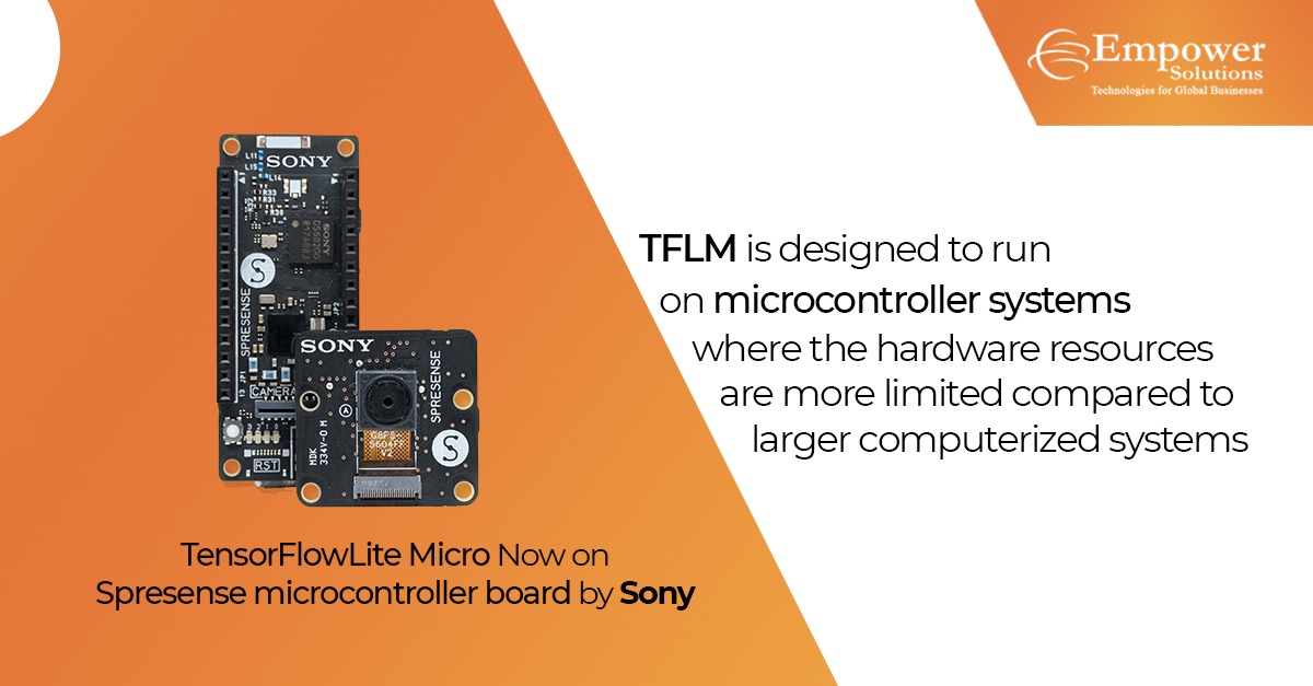 empowersol96's tweet photo. TensorFlow Lite is now supported natively on Spresense microcontroller board by Sony!

Follow this Space for more such updates in the #tech &amp; #ITecosystem

#Engineering #SoftwareEngineering #EngineeringUpdates #Tensor #GoogleTensor #EmpowerSolutions #LifeAtEmpower https://t.co/J2tnBbRTSe