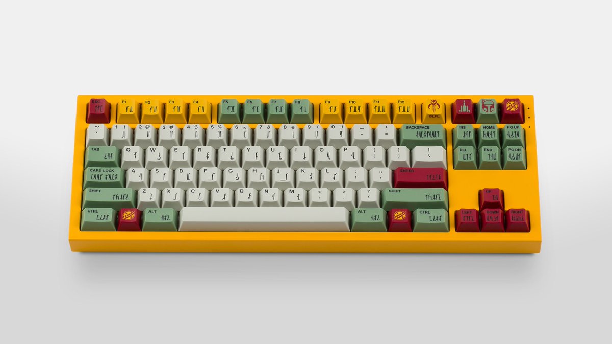 bobafettfanclub's tweet photo. #BringHomeTheBounty featured an X-Wing themed @NovelKeys #StarWars keycap set. But it's nice to see their officially licensed #BobaFett version is restocking in Q2 2022. (We've featured it here before!) You can sign up to get notified on their site: https://t.co/nSLohO7qdk 🔖 https://t.co/xRcezAANkG