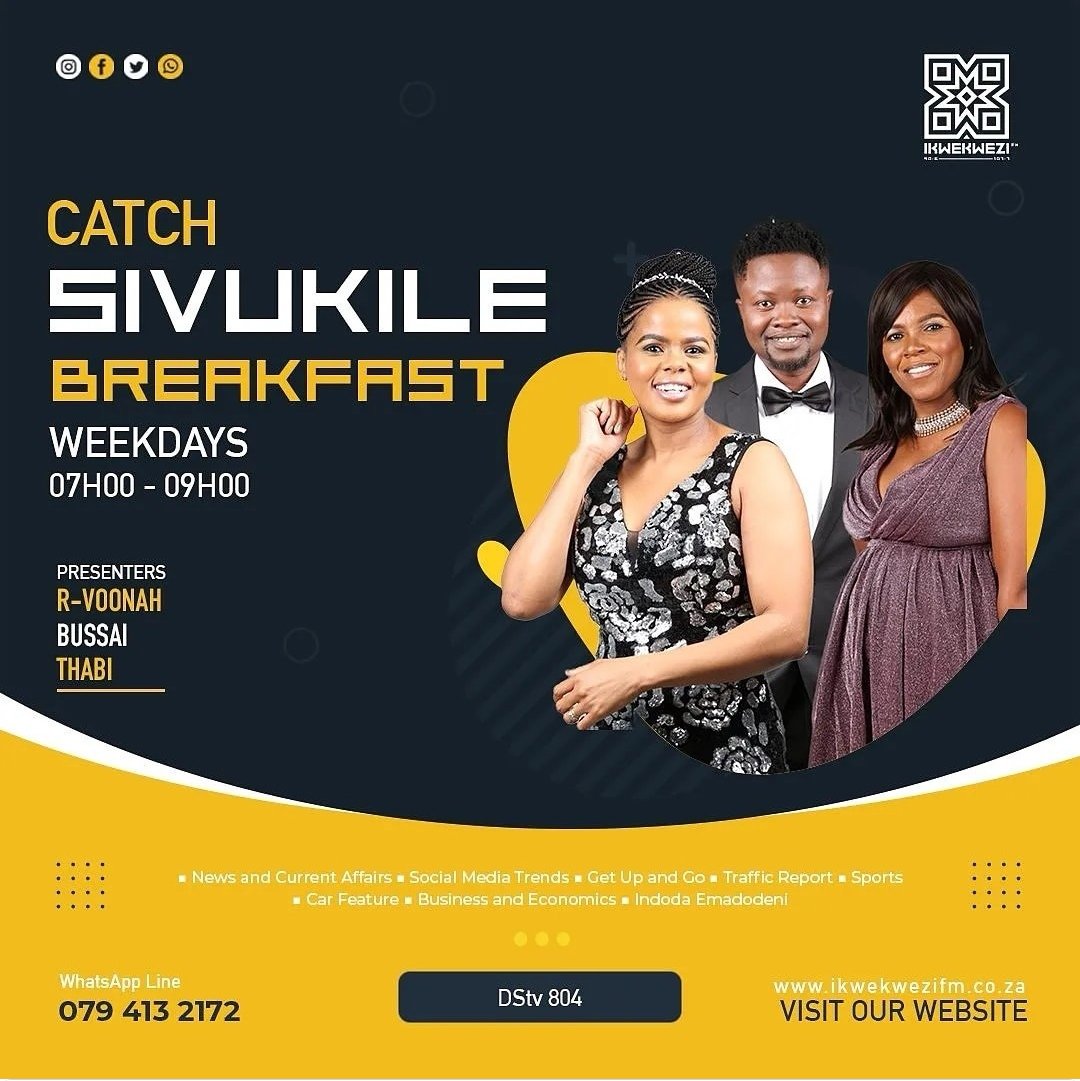 RealDJ_Rvoonah's tweet photo. #sivukilebreakafast7t9
#covid_19 #level1 😷 😷
#RNB7TO9 ✈️ ✈️ ✈️ 🔥 🔥 🔥
#wcw Lotjhani #RNB 🌟 🌟
@Ikwekwezi_FM @RealDJ_Rvoonah @SivukileBShow @ikwekwezifm @bussaimathebula @Bathabilemaben9 https://t.co/cDIdZgGj8t