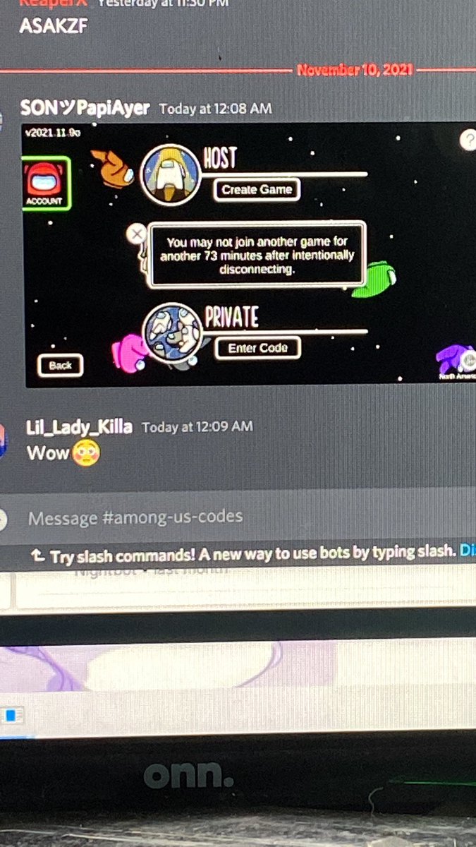 Amanda_Isard's tweet photo. @InnerslothDevs  anytime one of us is disconnected we get this message but we are not disconnecting on purpose https://t.co/RpGrsaW68I