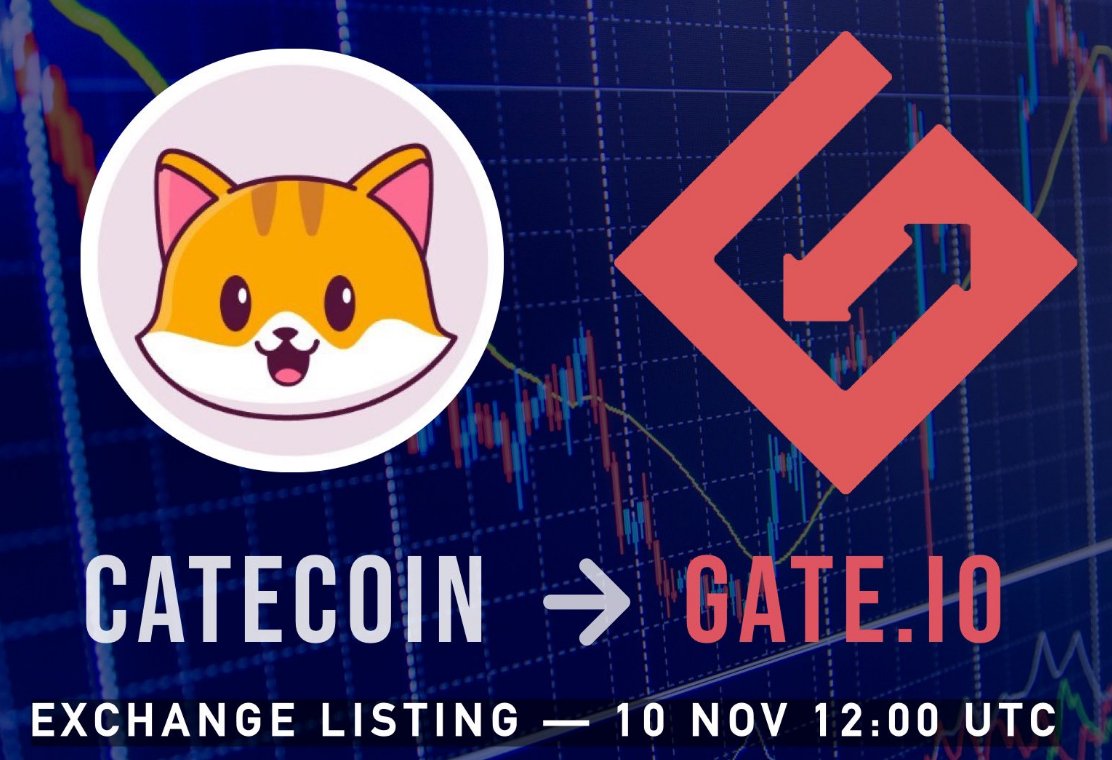 catecoin's tweet photo. Heads up!
CATECOIN goes live on 
@gate_io
— 10th Nov 12:00 PM UTC 

Be a legend! Grab $CATE on its first day on Gate!
#catecoin https://t.co/wb5I7VeUr1