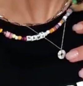 berimotivated's tweet photo. Okay last tweet for the night and I SWEAR I’ll shut up but look at my girl’s drip!! The cute NAMI letter blocks & the compass necklace… #CertifiedDrip @emilysteaparty https://t.co/mElUiXT87v