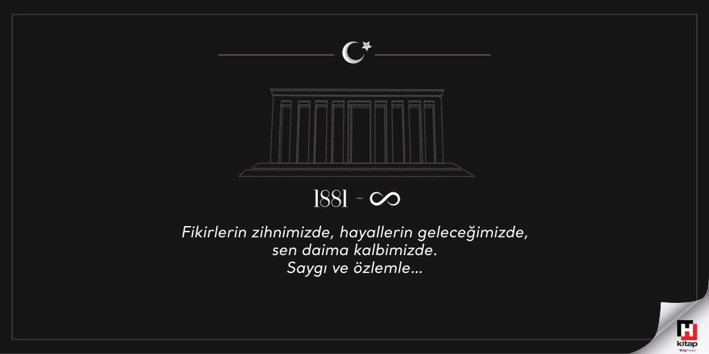hurriyetkitap_'s tweet photo. Ulu Önder Mustafa Kemal Atatürk'ü saygı, özlem ve minnetle anıyoruz…

#10Kasim https://t.co/GNZFzOUFXf