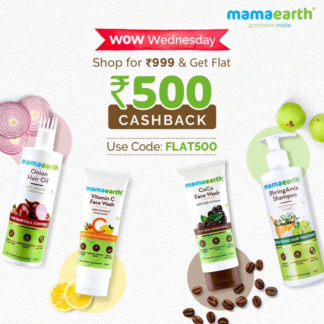mamaearthindia's tweet photo. Check out what we have in store for you this #WowWednesday! ๐๐๐
Shop here: https://t.co/YuwEqg0tBW๐๐
#mamaearth #GoodnessInside #WednesdaySale #OffersIndia https://t.co/EKLCWIvTCJ