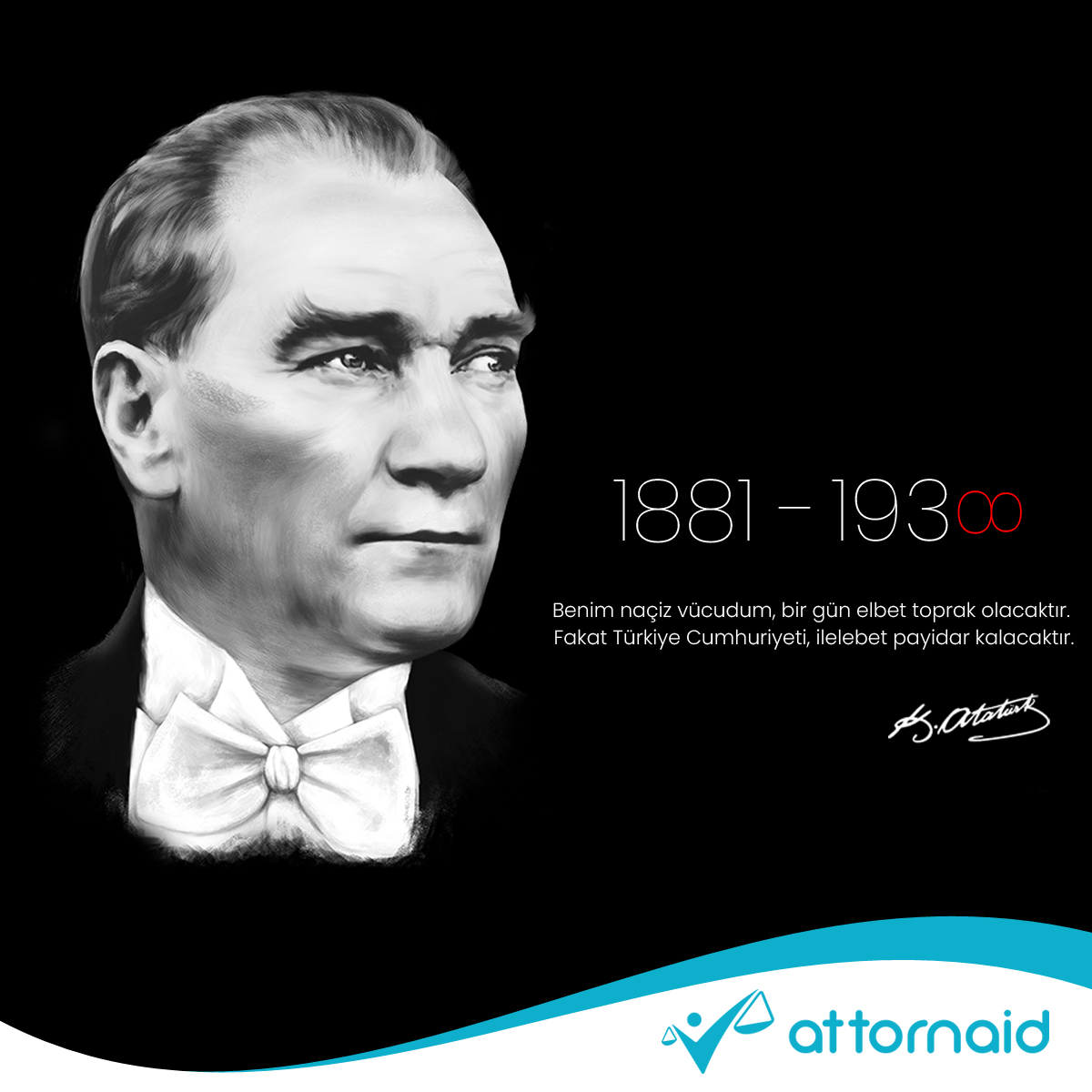 Ulu önderimiz Mustafa Kemal Atatürk'ü kaybedişimizin 83'üncü yıldönümünde rahmet, minnet ve özlemle anıyoruz...