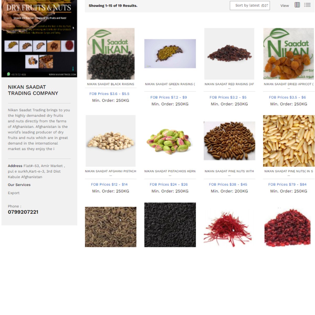 silkways_com's tweet photo. Nikan Saadat Trading Company is a verified supplier on https://t.co/VFvlEMUyEY and Afghanistan verified dry fruit supplier. You can place your order from them now. Minimum quantity ½ to 1 ton.
vendor: https://t.co/NuuCOegWh4
PLACE YOUR INQUIRY NOW!

#silkways #b2b #importexporter https://t.co/yh4aKG3j1l