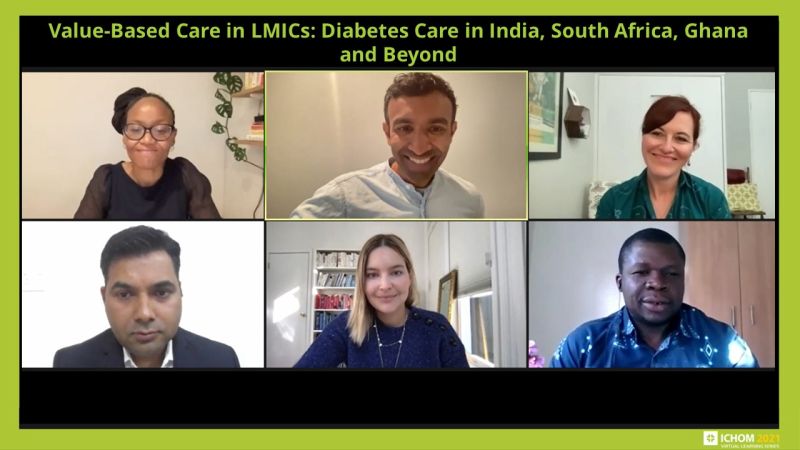 Our Founder @chintanmaru hosted an engaging and thought provoking session at @ICHOM_ORG 's Global conference. Thank you to @NeoTapela and our fantastic panelists for their diverse perspective on how we can best align around value for Diabetes care in LMICs.