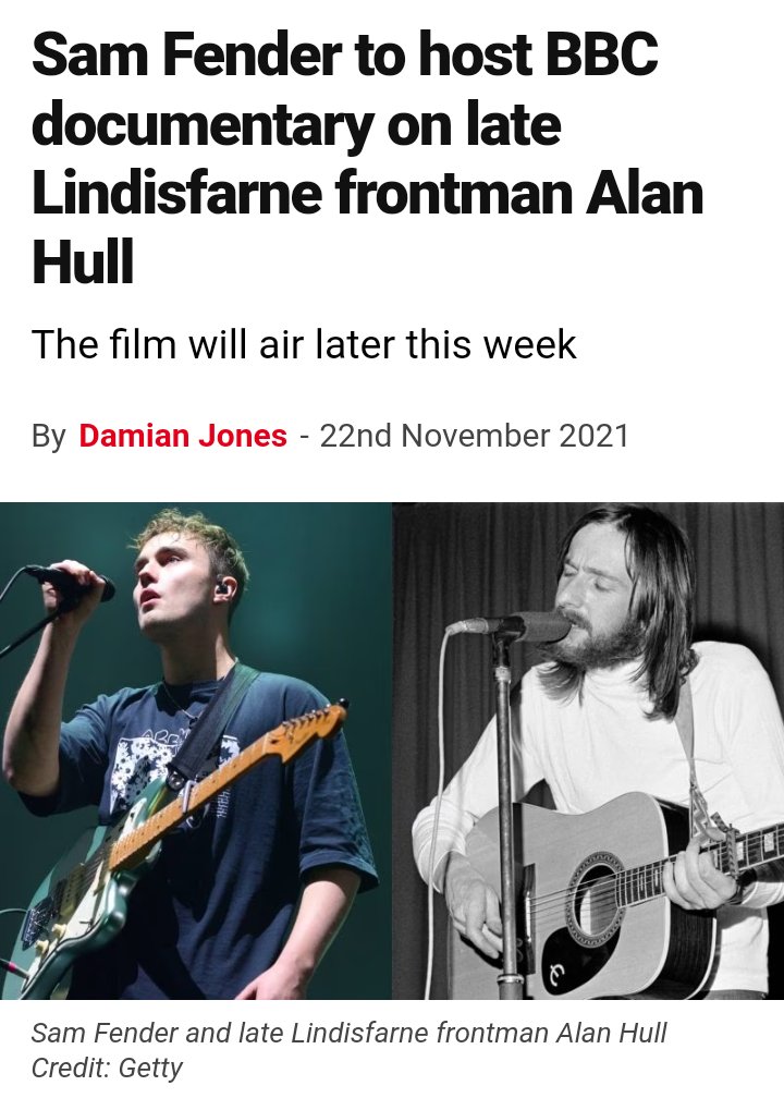 I'll have to watch this on Friday as I was named after one of <a href="/lindisfarneband/">Lindisfarne the band</a>'s songs!