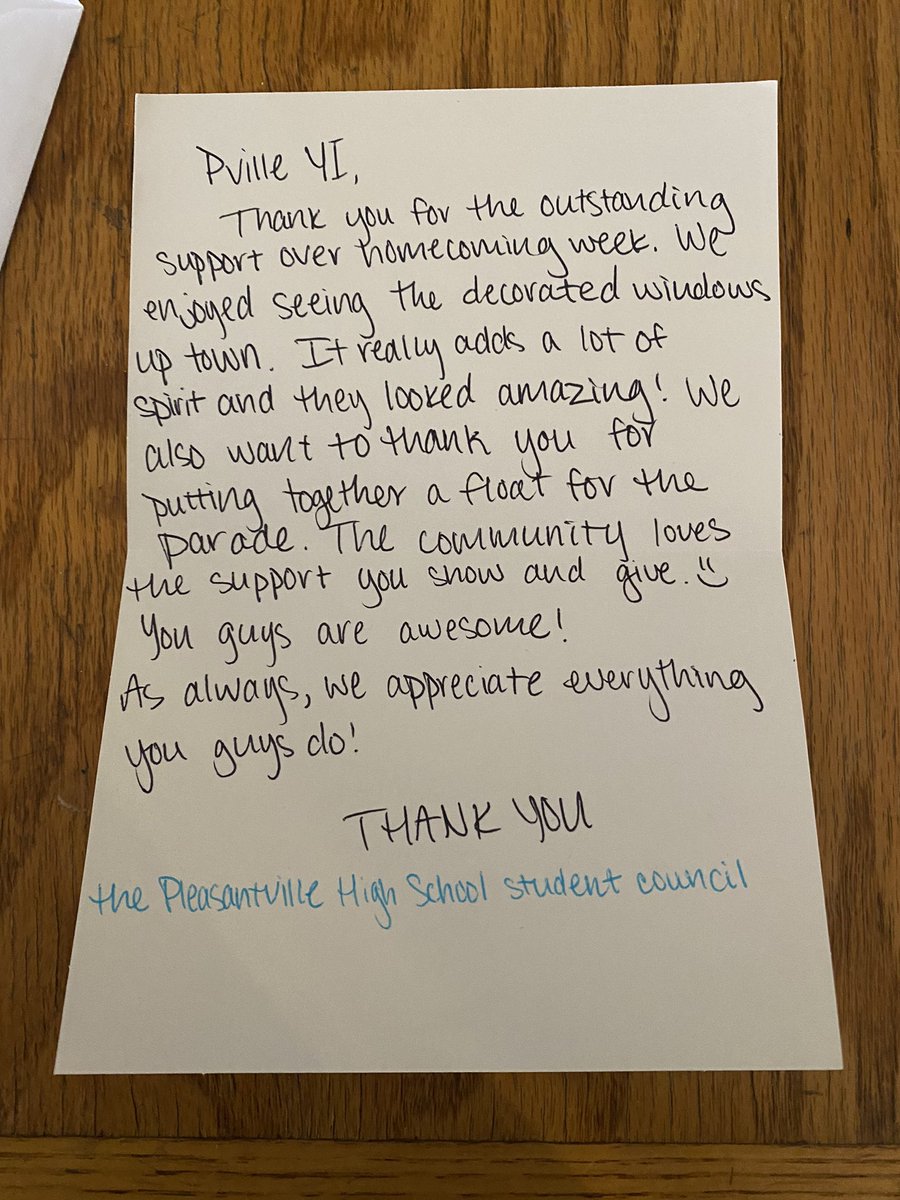 PvilleYI's tweet photo. Thanks PHS STUCO! We think you’re awesome!!! https://t.co/CRjV5UrzEs