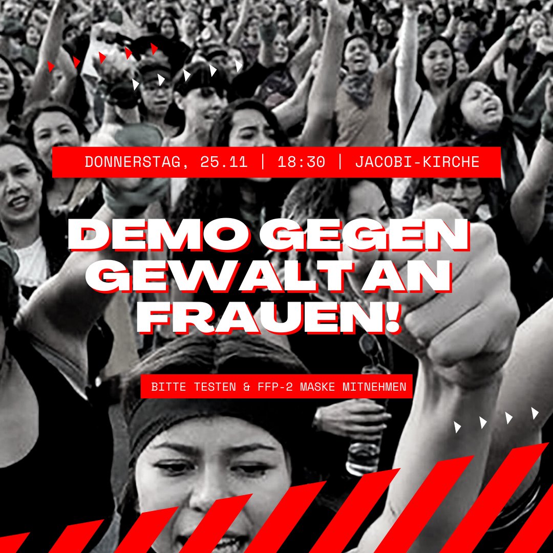 m_redical's tweet photo. #KeineMehr! - Komm vorbei zur Sponti gegen Gewalt an Frauen!

👉 Do. 25.11 | 18:30 | Jacobi-Kirche, #goettingen 

Bitte komm getestet und mit Maske. Alles weitere steht in den Kommentaren 👇 https://t.co/WyY79Epfc2