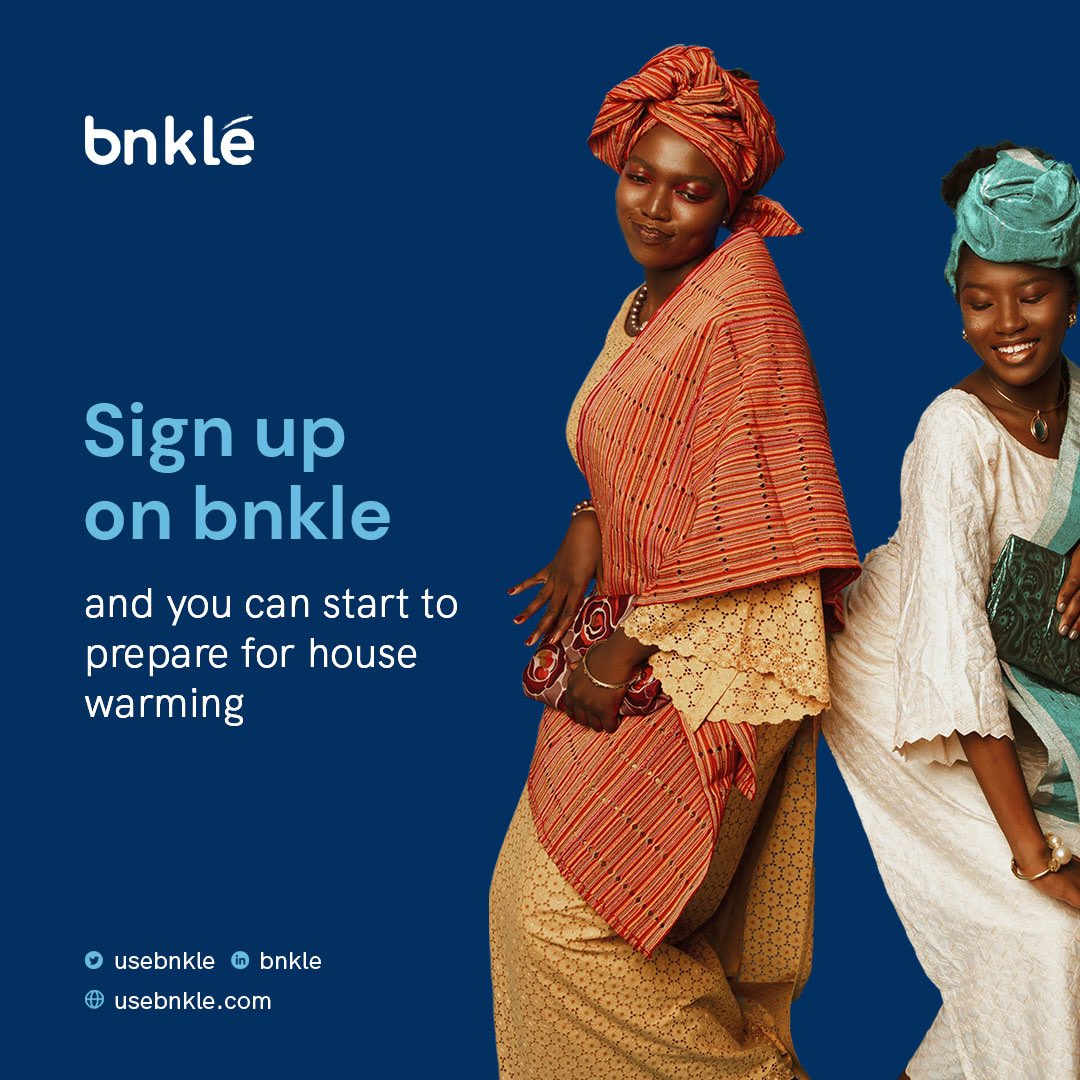 usebnkle's tweet image. Once you sign up on usebnklé.com you might as well set a date for house warming.