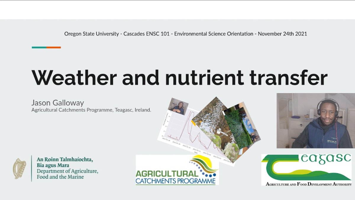 SoakingWetSci's tweet photo. Happy Thanksgiving to my American colleagues. And thanks @skuylerherzog for the opportunity to speak to your students @OSUcascades about the work being done by @TeagascACP with regards to P loss. #WaterQuality #CatchmentScience https://t.co/oVXAnAUUfT