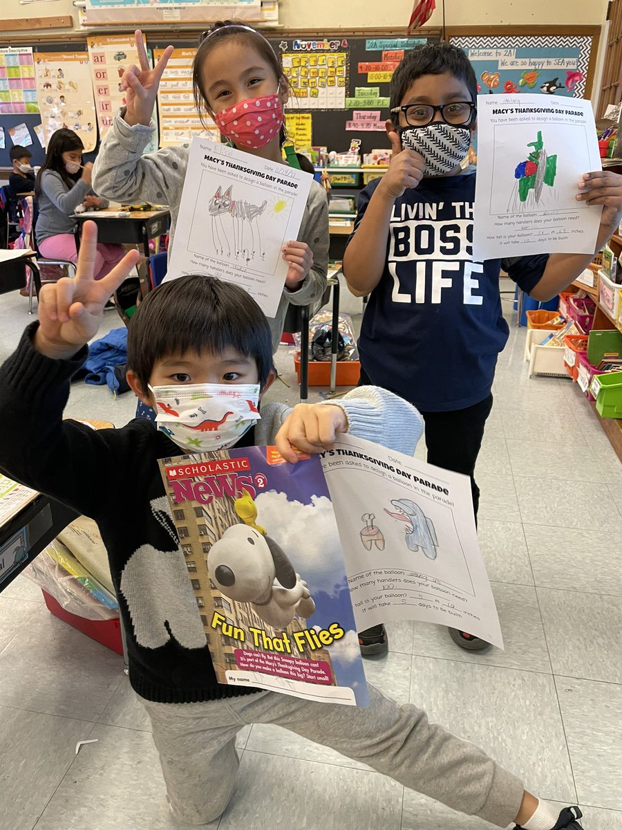 MrsAustinHGS's tweet photo. We had too much fun learning about the process of balloon making for the famous Macy’s Thanksgiving Day Parade! I think we have a future in balloon design! 🦃🧡#SecondGradersRock https://t.co/tVRZ5OUR1M