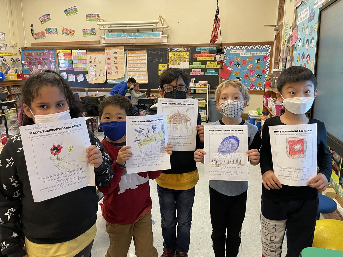 MrsAustinHGS's tweet photo. We had too much fun learning about the process of balloon making for the famous Macy’s Thanksgiving Day Parade! I think we have a future in balloon design! 🦃🧡#SecondGradersRock https://t.co/tVRZ5OUR1M