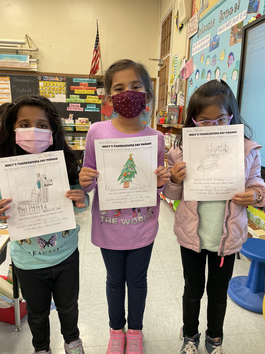 MrsAustinHGS's tweet photo. We had too much fun learning about the process of balloon making for the famous Macy’s Thanksgiving Day Parade! I think we have a future in balloon design! 🦃🧡#SecondGradersRock https://t.co/tVRZ5OUR1M