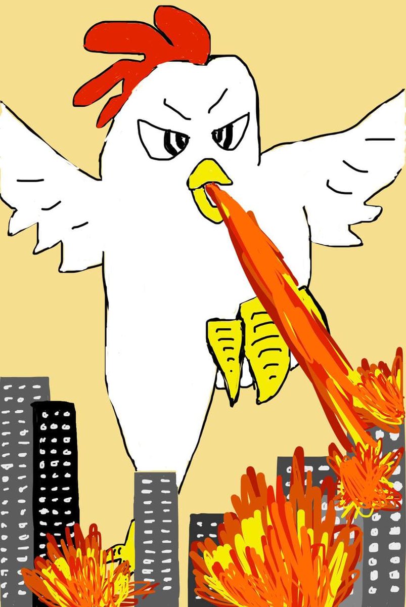 chicken_zilla's tweet photo. More and more is coming! #CluckBockRawr #ToTheMoon #chickenzilla #Maestro #1goonrich #btc #moon #fanart https://t.co/L4evaEgz2O