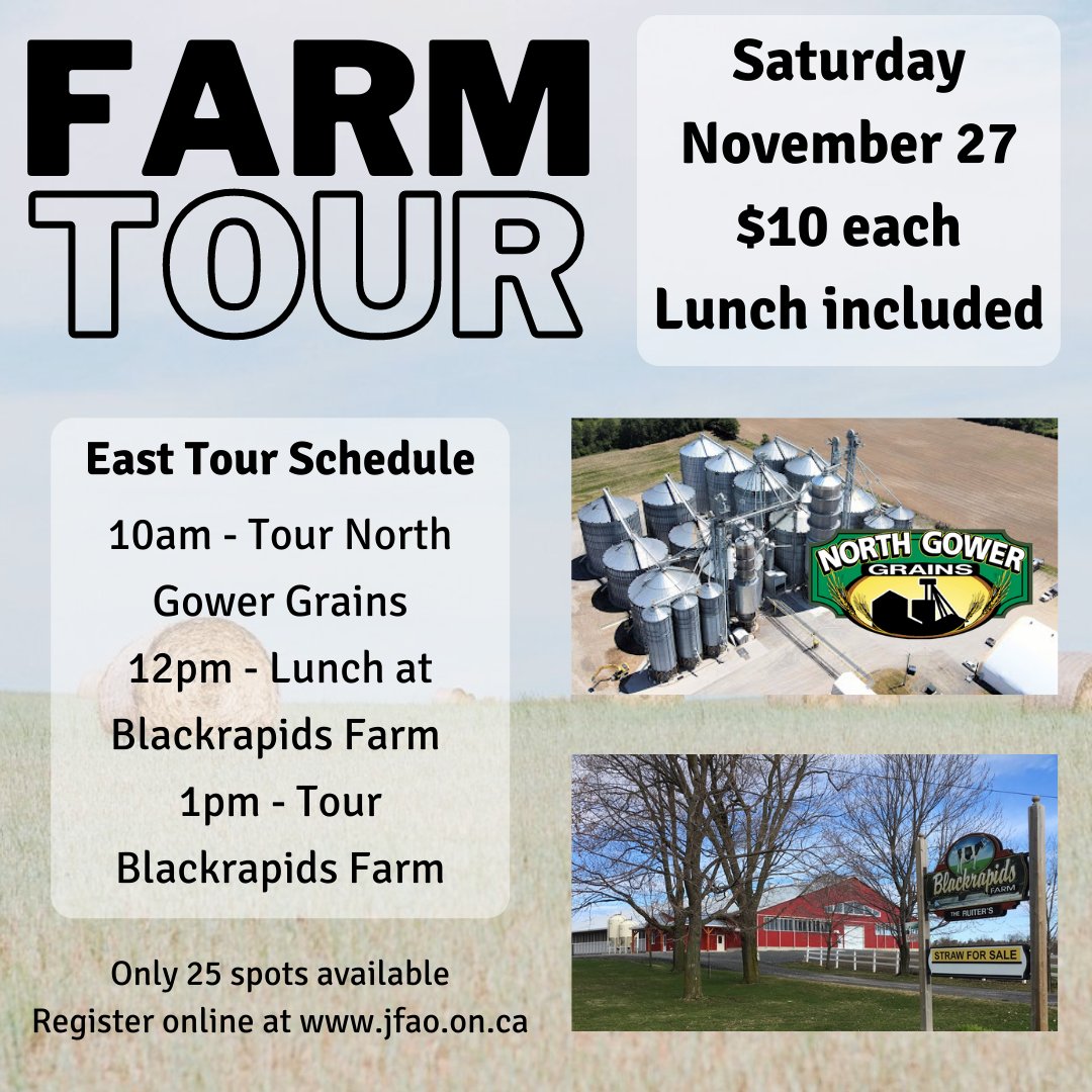 What's The best kind of tour . . . ?
A farm tour!
Make sure to sign up for our east tour before all the spots are taken!
🧑‍🌾🌾🚜🎉
#farmtour #tour #east #18to40 #saturday