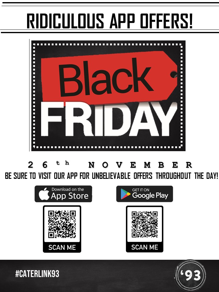 93chefcooper's tweet photo. Guess what's on this Friday.. scan the code now and be sure not to miss out on those deals! @MonouXcollege  @sitebbit @NIFFFarley @MStreeting @AshMarten @jbryantpatch #CATERLINK93 https://t.co/jWTvl5Rt7N