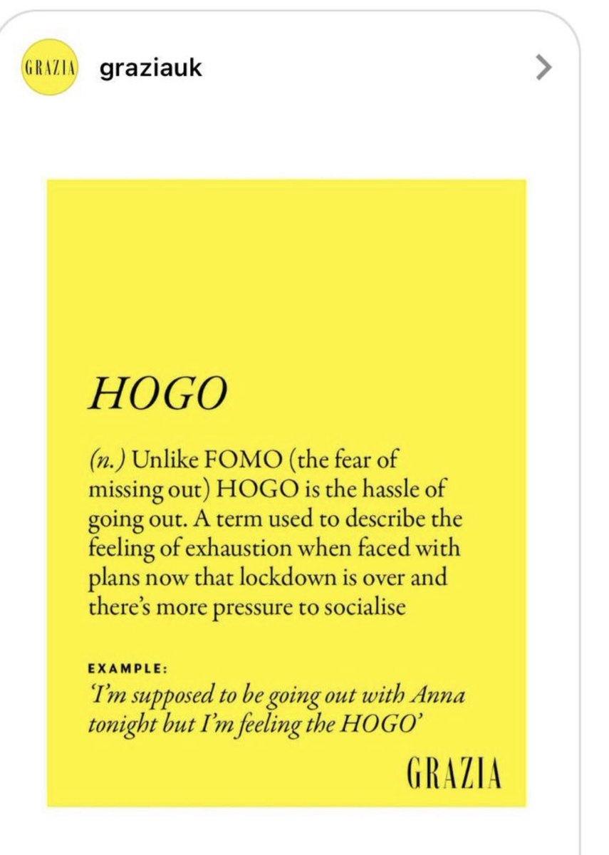 FOMO is so 2019. We are in the time of HOGO 

(from a friend)