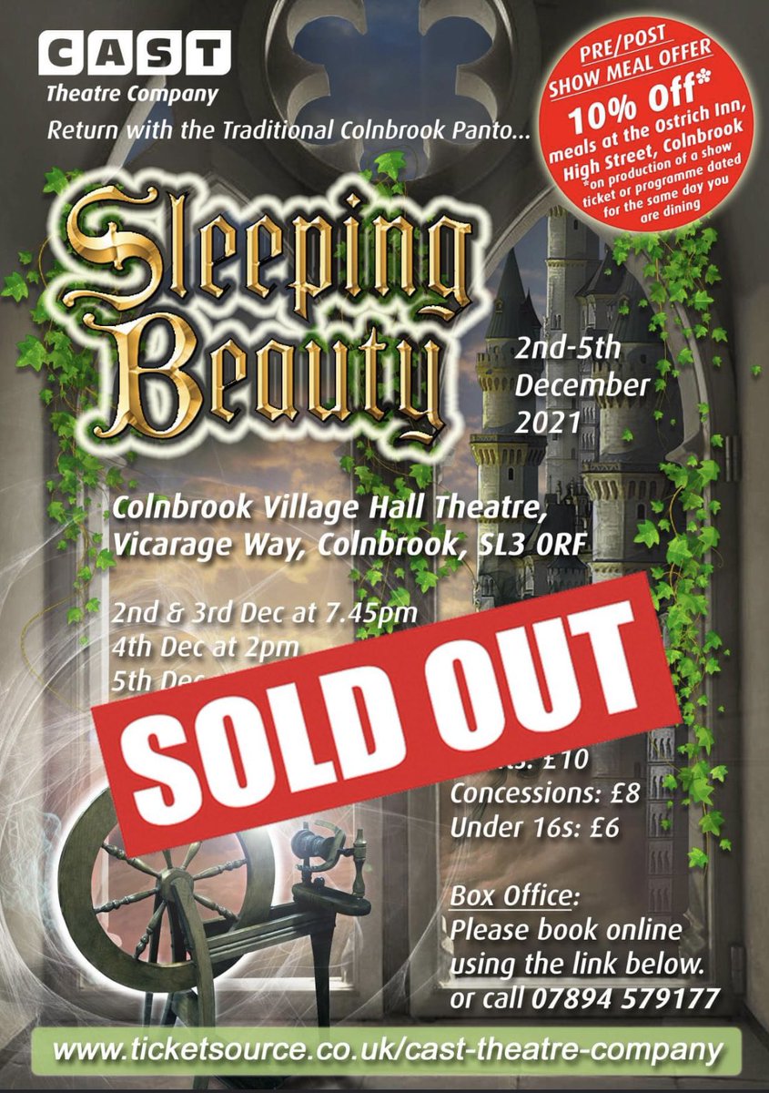 And just like that we are sold out! This is great news and a positive lift for us after such a long time without a show!