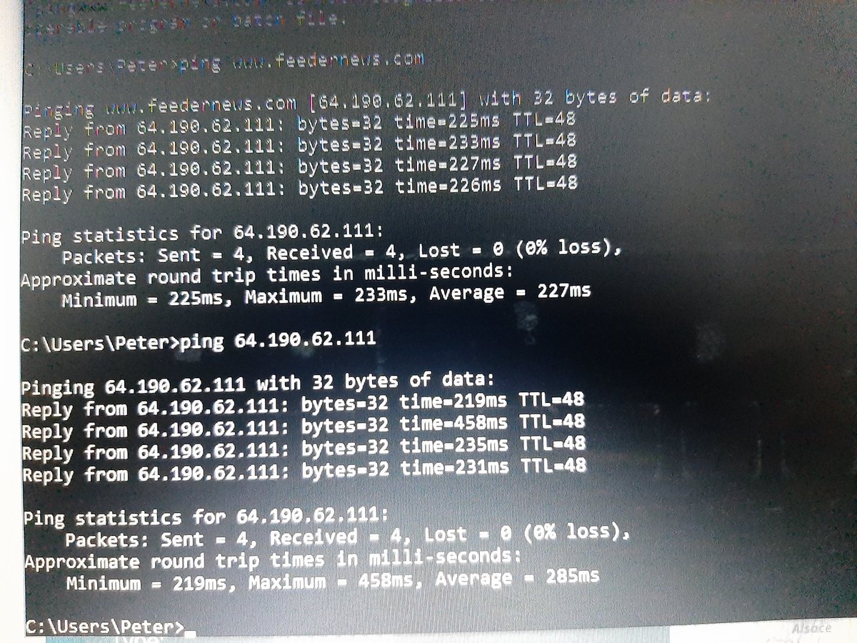 joekul123's tweet photo. @MikeSonko Sonko i ping the address of the site and this is their IP address https://t.co/yo36iA6D1x