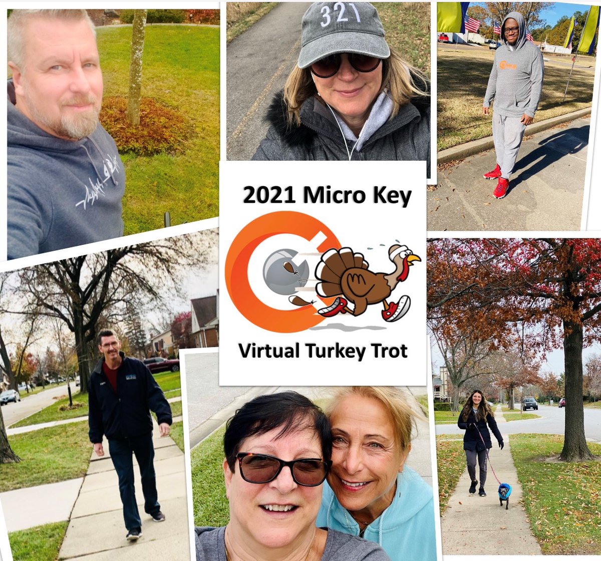 Micro Key Team Members near and far are walking right into the holiday! Here are a few who participated in our 2021 Virtual Turkey Trot!