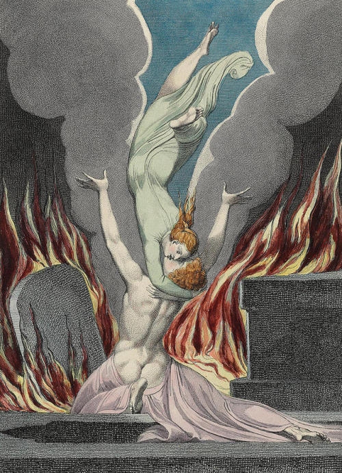 William Blake- The Reunion Of The Soul And The Body, c. 1800.