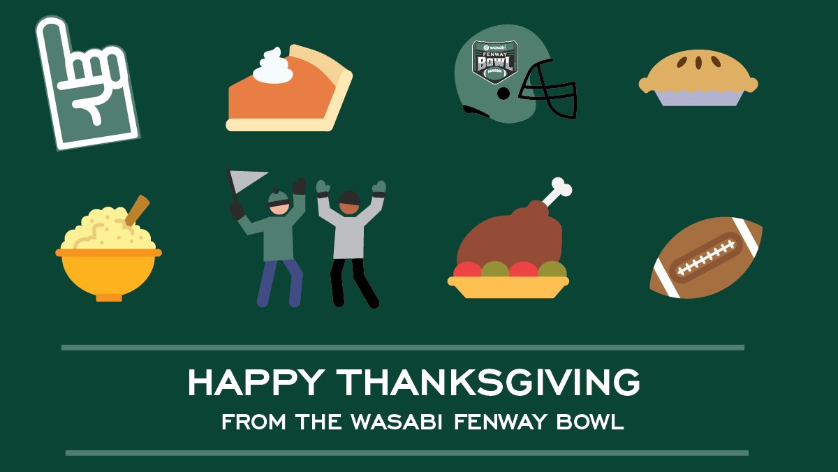 Things we're thankful for:
🥧 Pie
🏈 Football
🥧 more Pie
but most importantly, we're thankful for you our fans! We can't wait to finally be kicking off our first ever bowl game with you! We hope you and your loved ones have a great Thanksgiving 😌