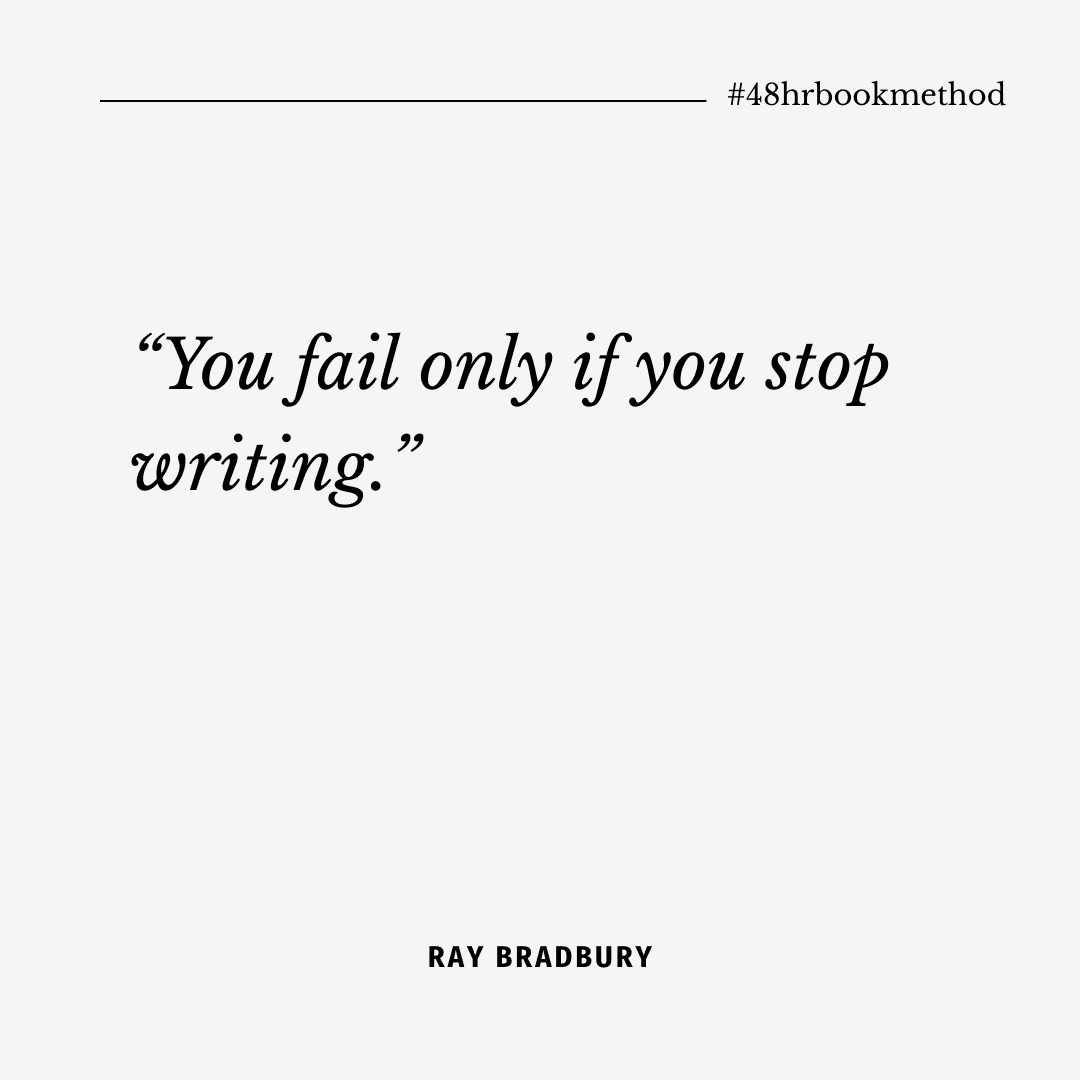 Oikosofy's tweet photo. “You fail only if you stop writing.”
— Ray Bradbury
Don’t fail, write that book!
#48hrbookmethod
https://t.co/qHBi2fkWeN https://t.co/9lxN3aGH0I