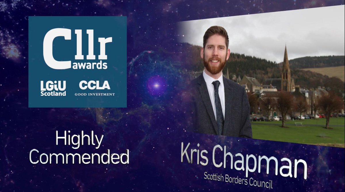 At #CllrAwards in Scotland, a special commendation to @CllrKris @ScotBorders for his efforts in championing both disabled people and young people. Watch LIVE youtu.be/dj92pIQd3tc