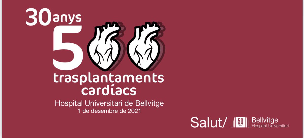 Trasplbellvitge's tweet photo. Avui fa 30 anys  que @hbellvitge va fer el 1er trasplantament cardiac i ja portem mes de 500 procediments amb excel.lent supervivència. Moltes gracies a tots els profesionals, a la direcció i sobretot als donants i les seves families que ho han fet possible  #orgullbellvitge https://t.co/Shl4HODJz7