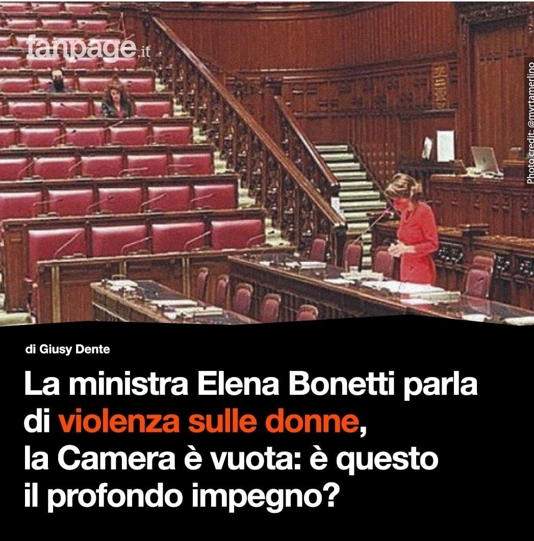 BurroneSara's tweet photo. #Italy: 8 out of 630 deputies present for the speech on violence against #women of today. Who cares about women's lives?  #GenderBasedViolence  @Montecitorio https://t.co/Z4beSDwo4P