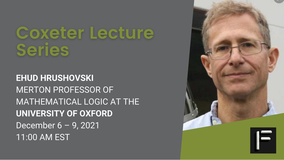 FieldsInstitute's tweet photo. The last #Coxeter Lecture Series of the year starts soon! Ehud Hrushovski will deliver three talks:

✅ In pursuit of the Galois group
✅ On approximate subgroups
✅ Margulis arithmeticity and approximate lattices

Register now to reserve your spot!
🔗 https://t.co/mx2hrGDavx https://t.co/uUq3xkO9yx