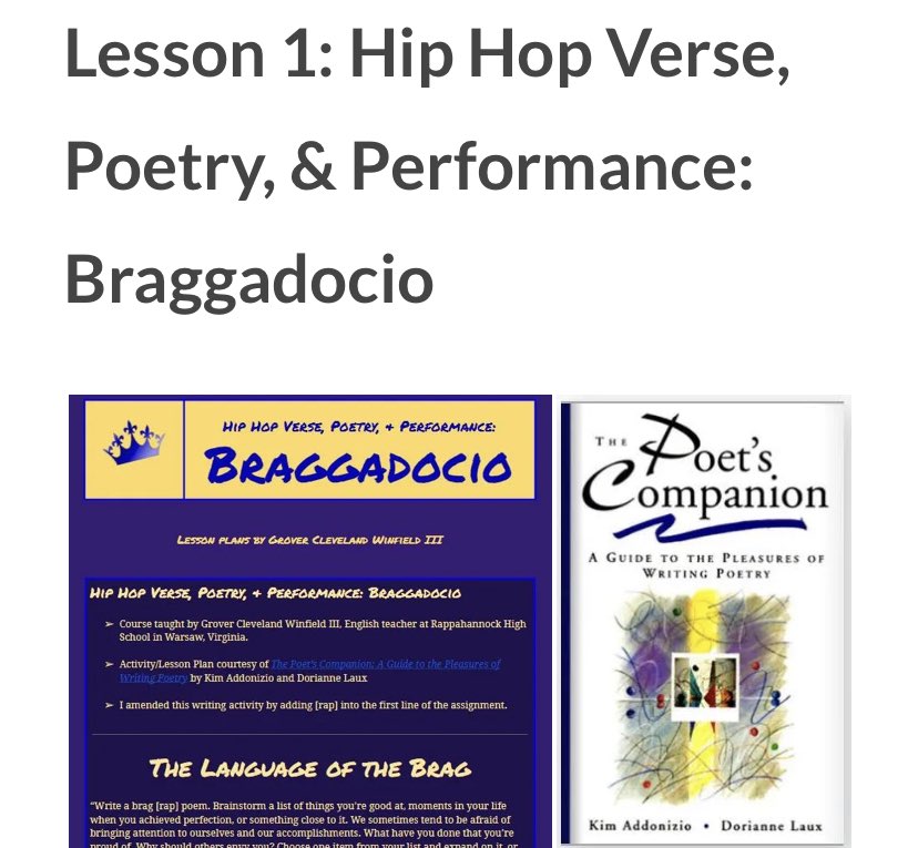 MelAlterSmith's tweet photo. Empower your students to brag on themselves a little. Love this lesson in self-love by @C_Winfield_III for #TeachLivingPoets 

https://t.co/CRJk2I5eiO https://t.co/cFCr71lIeV