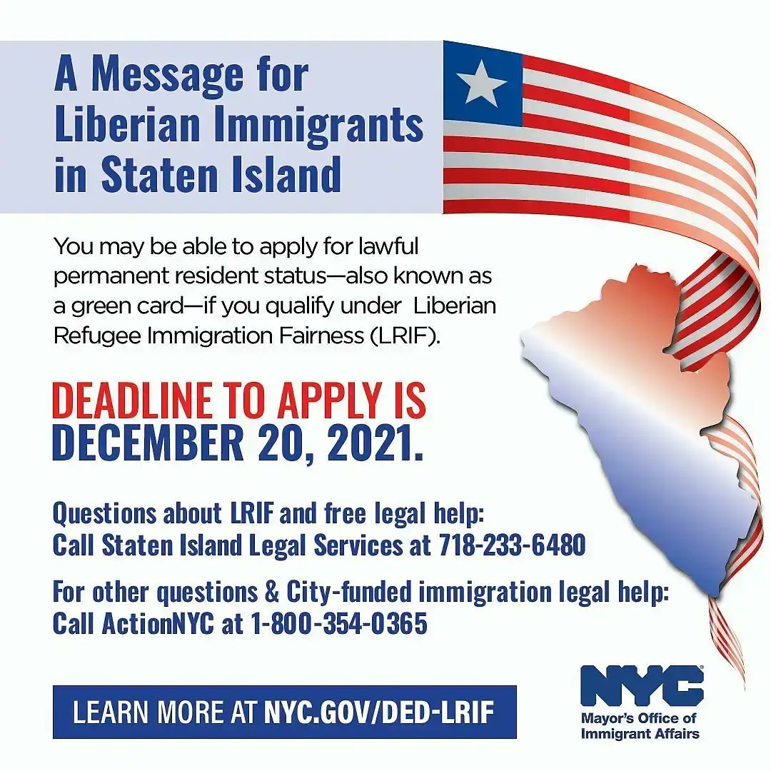 NYCImmigrants's tweet photo. Last Sunday, we visited Christ Assembly Lutheran Church to share important information about the #LRIF initiative. With LRIF,  all Liberians who have lived in the US since 2014 can have the opportunity to adjust their status to legal residents with a pathway to citizenship. https://t.co/LTgxHCpO3w