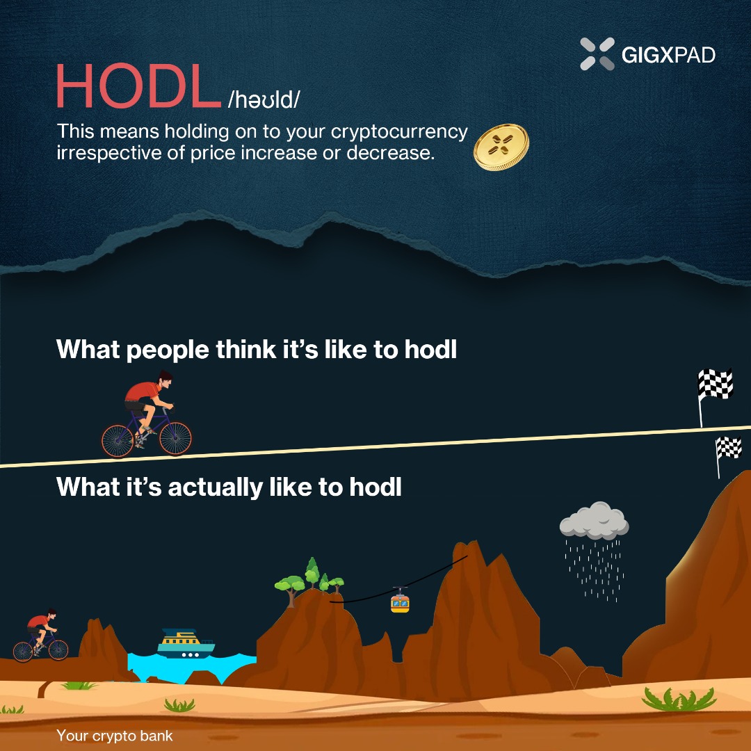 To have and to HODL” Now you know HODL is a crypto term, not a typo. The  crypto market is full of hills and valleys but to enjoy the benefits of  cryptocurrency,