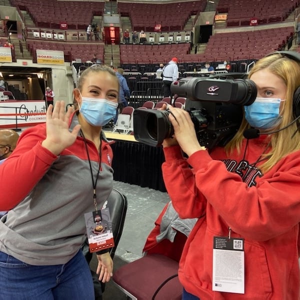 Our <a href="/DelawareAreaCC/">DelawareCareerCenter</a>  <a href="/daccdigitaldsgn/">daccdigitaldesign</a> students helped produce an <a href="/OhioStAthletics/">Ohio State Buckeyes 🌰</a> Womens BBall victory. Thanks to their mentor Chuck Altizer, who provides these opps. @SuptPoroda <a href="/jimgaskill1/">Jim Gaskill</a> <a href="/CarrieTrusley/">Carrie Trusley</a>