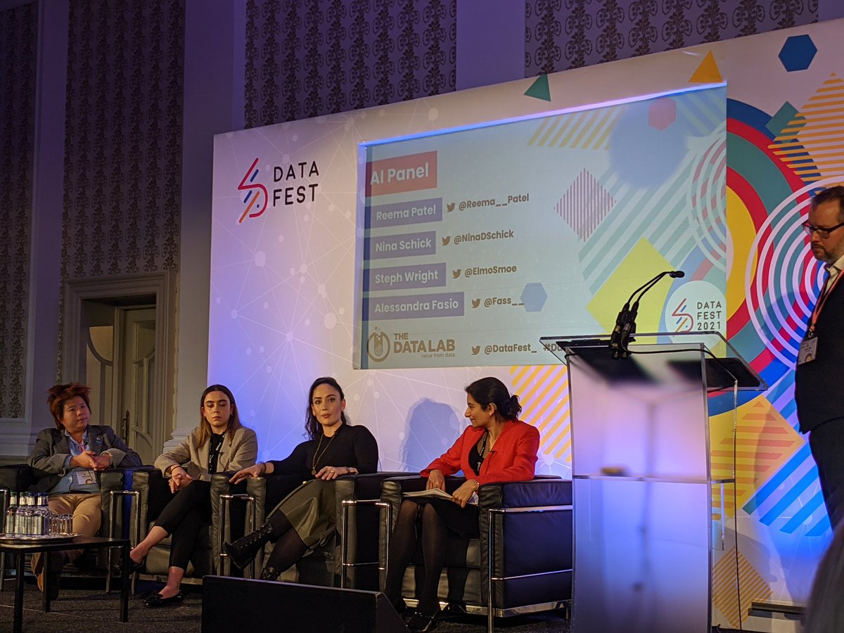 dawnmcarahunter's tweet image. &quot;Governments right now need to start talking to each other&quot; @NinaDSchick talks about the imperative for global cooperation in the age of #ai. @DataFest_ #DataSummit21