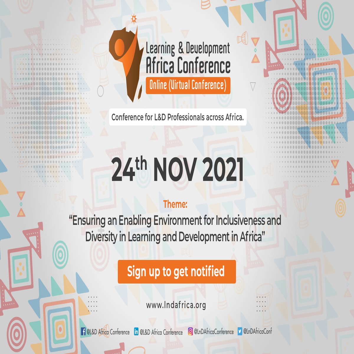 "Please consider Humanity, Humility, and Harmony to include everyone in any Learning and Development space." - Dr. Khetsiwe Dlamini
@Cathy_Hoy <a href="/YourLPI/">The LPI</a> 
#LnDAfricaConf2021