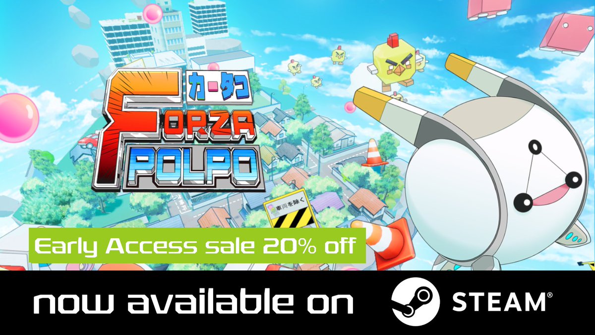 DevGallo's tweet photo. Forza Polpo is finally on Steam Early Access, 
with a 𝟮𝟬% 𝗹𝗮𝘂𝗻𝗰𝗵 𝗱𝗶𝘀𝗰𝗼𝘂𝗻𝘁!!🍻

⚡️It's a hard-core, unusual game!🐙

Check out Forza Polpo on Steam, and if you like it, buy it!! https://t.co/PH40jJTH0s https://t.co/CRvRTGx4LJ
