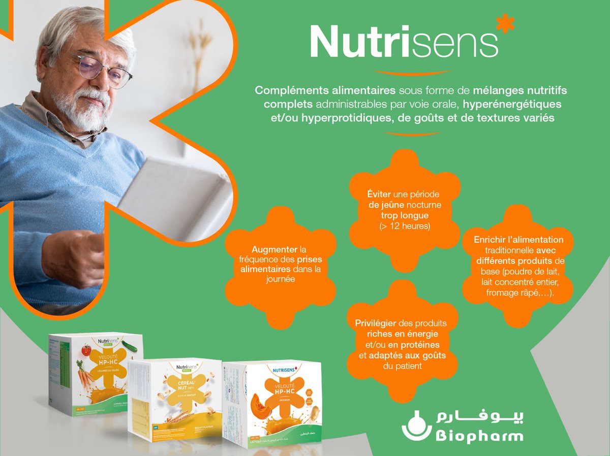 BiopharmDz's tweet photo. Les compléments alimentaires hyperprotidiques, et hyperénergétiques sont recommandés dans la prise en charge nutritionnel chez nos ainés,  
Nutrisens, repas entiers à préparer, recommandés pour renforcer les apports en protéines et en calories. https://t.co/nSudsGUx8Z