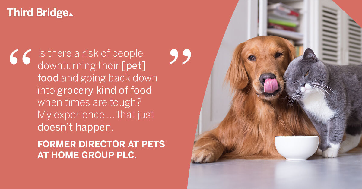 teamthirdbridge's tweet photo. The pandemic pet boom continues to benefit @PetsatHome, but how long will the surge in pet ownership last? Third Bridge Forum interviewed a former director at the company to learn about the firm's growth opportunities, supply challenges &amp; more.

Read more: https://t.co/GcE1fb7zKJ https://t.co/b7ZJ3d24cY