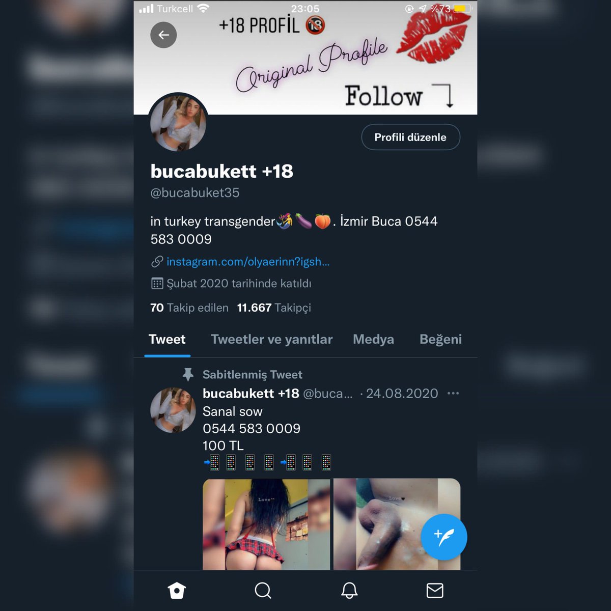 Buketlee3's tweet photo. #bucatraveﬅi 05445830009 +18 videolar Bucabuket35 https://t.co/b6DOvfnmkG
