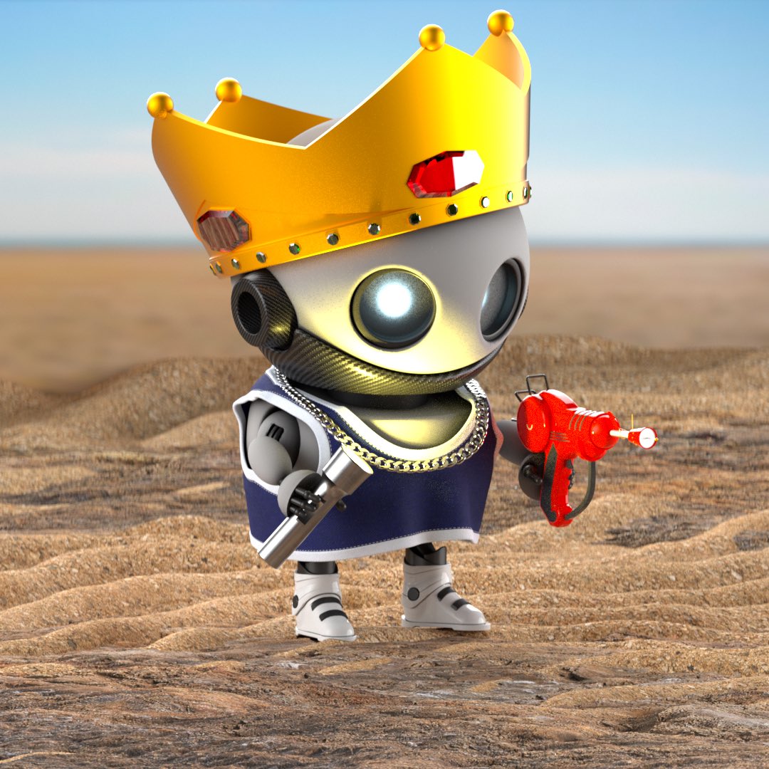 aaronyxymplyr's tweet photo. Ozymandibot is a modern king who roams the desert searching for any challengers to the throne! Watch out for that 2% rare Ray gun!
#badassbot #looksrarebot #botbeauty #metaverse #terrabotsarmy @terra_bots_io https://t.co/4vTh0Hu6t4