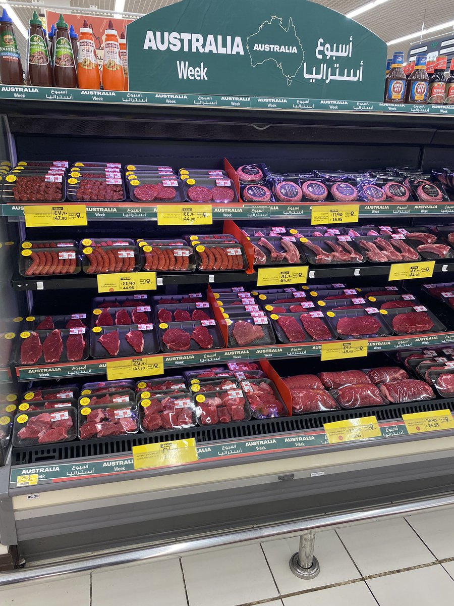 havaroly's tweet photo. Congratulations to LuLu @luluhypr and their team across Saudi Arabia for the launch of #Australia Week featuring a wide range of premium Aussie red meat, processed food, dairy, frozen, vegetables and fruit on sale across #KSA #austrade  @AusAmbKSA @mbahaie https://t.co/lvFALAO0Gs