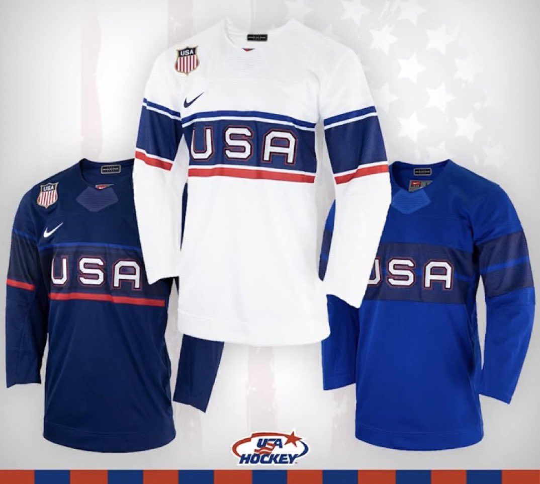 TheAthletic's tweet photo. These new USA Hockey sweaters for the 2022 Olympics are _________.

📸 @usahockey https://t.co/nlMzht48Rr