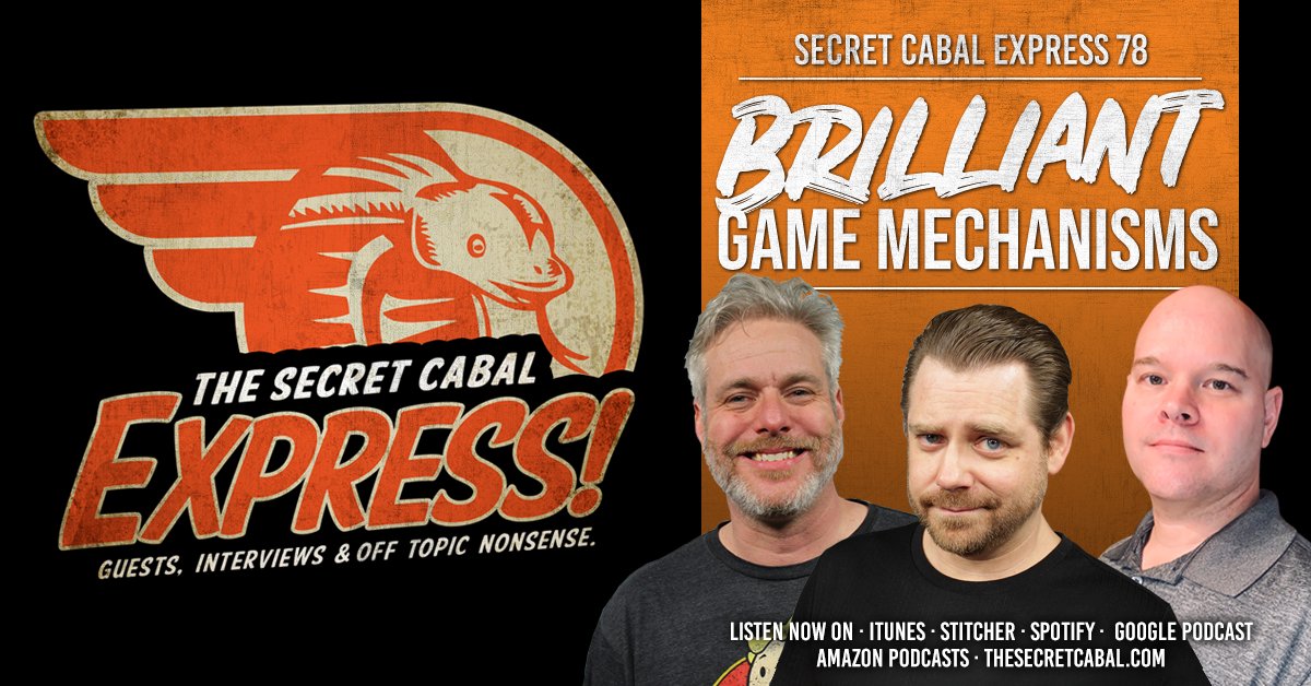 In Express 78 Chris, Jamie and Don dive into a discussion about games that have a single standout mechanism that elevates its game to something special. Each of the gang lists 3 games that they feel include one of these brilliant mechanisms. Enjoy! thesecretcabal.com/episodes/expre…