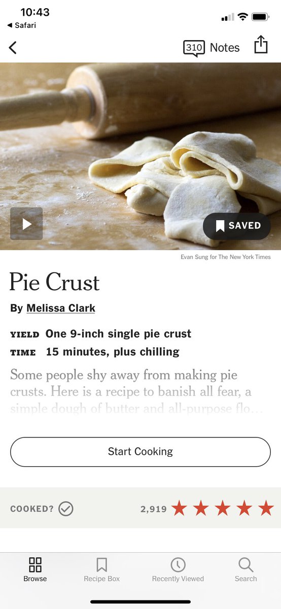 ⁦<a href="/MelissaClark/">melissa clark</a>⁩ if the crust should have climbs of butter (yes!!), why does ⁦<a href="/nytfood/">NYT Food</a>⁩ have photos of smooth as silk dough? ⁦<a href="/1a/">1A</a>⁩