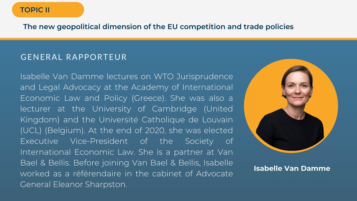 If you don't already know one of our General rapporteurs for Topic II, we would like to present to you Isabelle Van Damme #FIDE2023 <a href="/FIDE2021/">FIDE 2021 The Hague</a> #law #EUlaw #Sofia #Bulgaria
